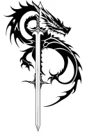 Sword Dragon Slayer tattoo design idea