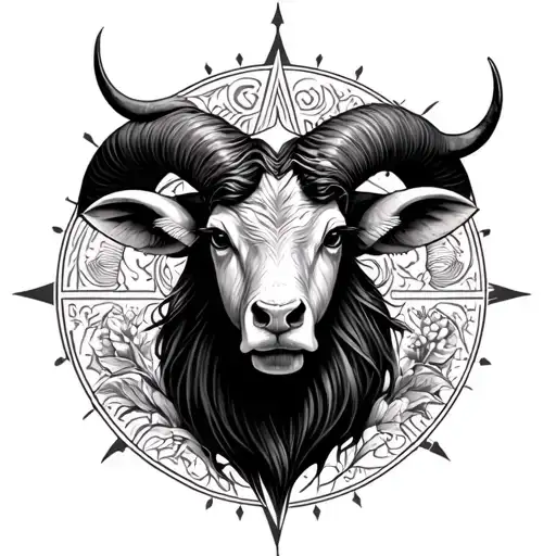 aries taurus zodiac sign tattoo design idea
