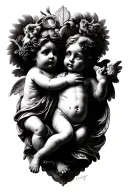 horror cherubs tattoo design idea