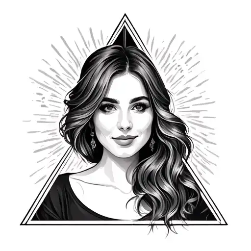 picture of my wife inside a triangle design inspired tattoo design idea