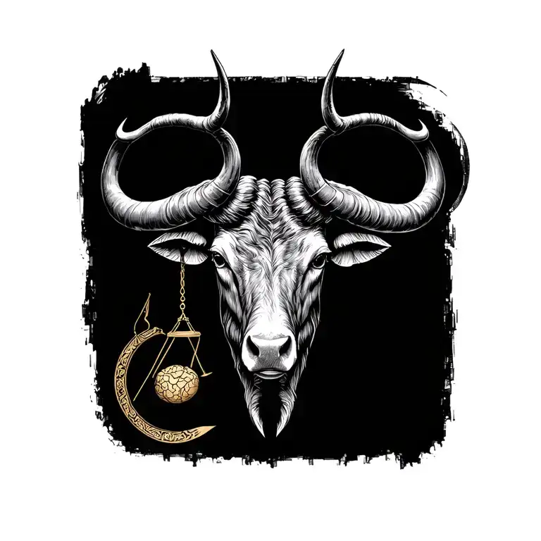 Taurus And Libra tattoo design idea