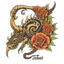 Scorpio Taurus symbol tattoo design idea