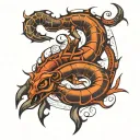 Scorpio Taurus symbol tattoo design idea