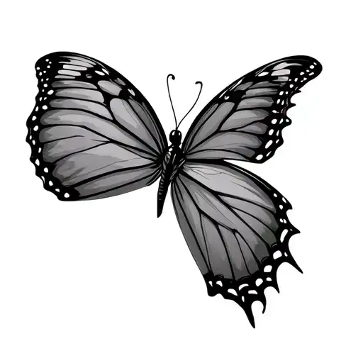 butterfly masculinity  tattoo design idea