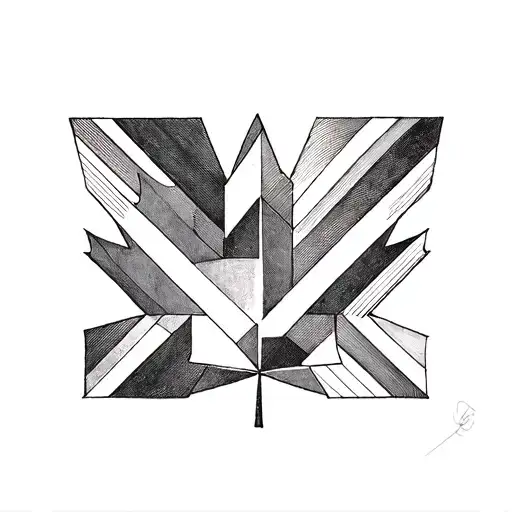 german canadian flag tattoo design idea