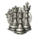 Chess pieces gothic tattoo design idea