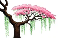 Weeping Willow tree tattoo design idea