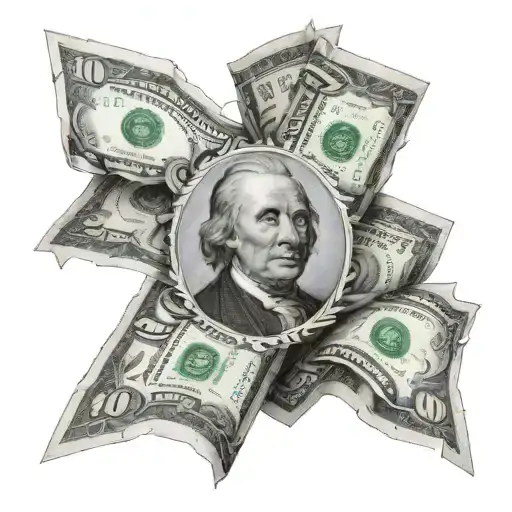 keep it 100 dollar bills tattoo design idea