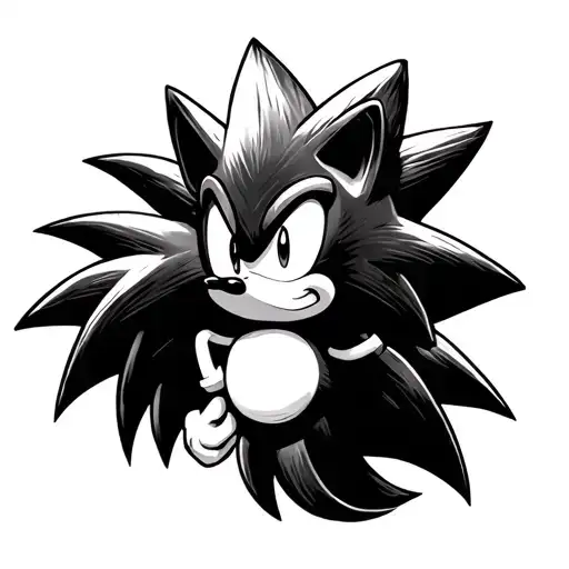 Sonic the hedgehog kissing shadow the hedgehog passionately tattoo design idea