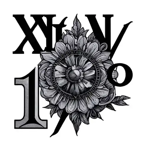 1978 Roman Numerals tattoo design idea