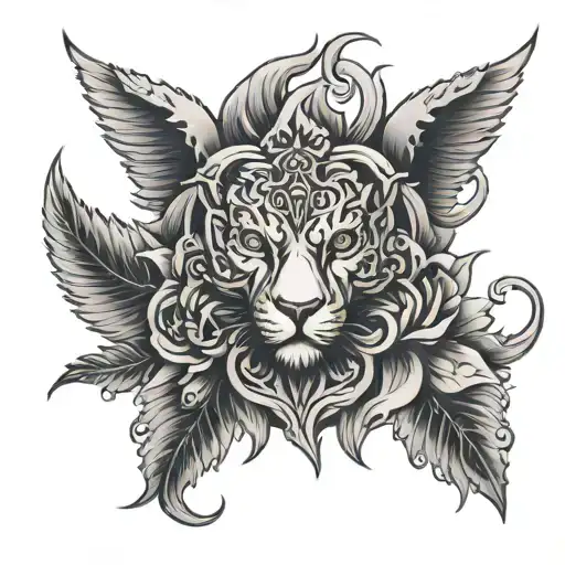 Stencil tattoo design idea