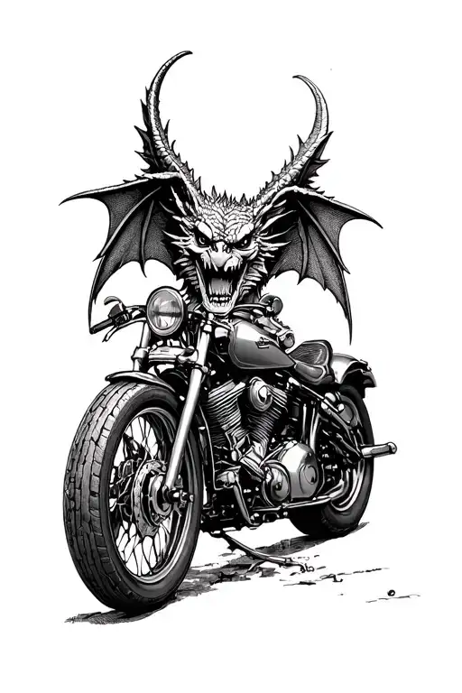 maps gargoyle old school motorcycle hd gothic tattoo design idea