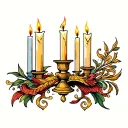 candlestick chart tattoo design idea