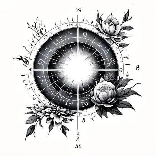Birth Chart tattoo design idea