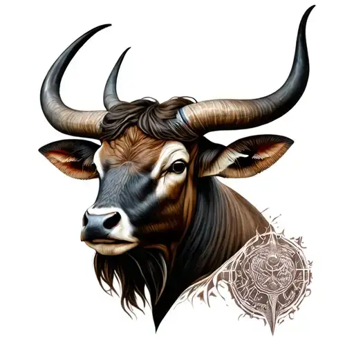 zodiac sign Taurus tattoo design idea