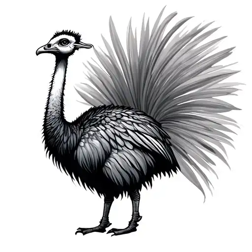 Emu tattoo design idea