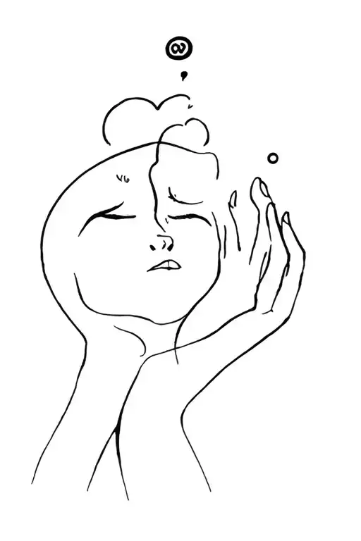 anxiety and overthinking tattoo design idea