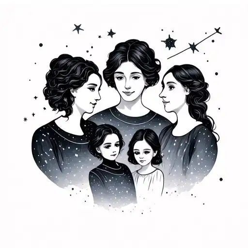 Family Constellation tattoo design idea