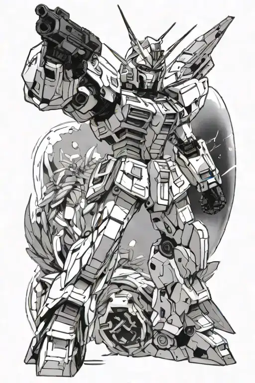 Gundam tattoo design idea