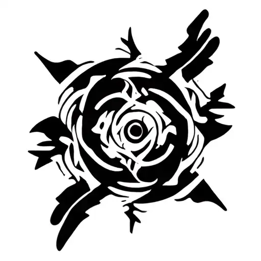 Aesthetic symbols arranged tattoo design idea