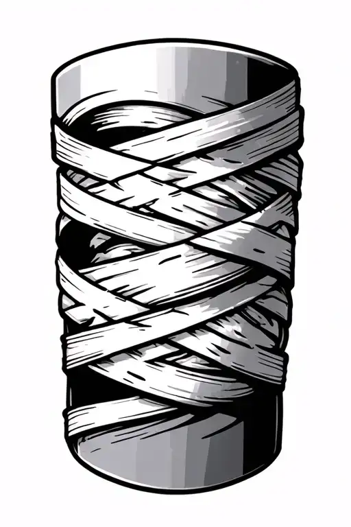 healing bandage lines tattoo design idea