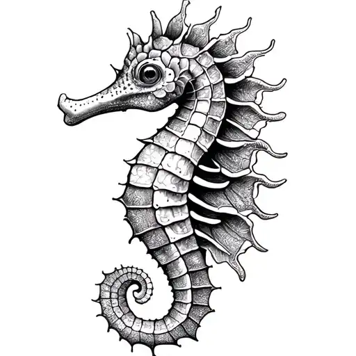 seahorse tattoo design idea