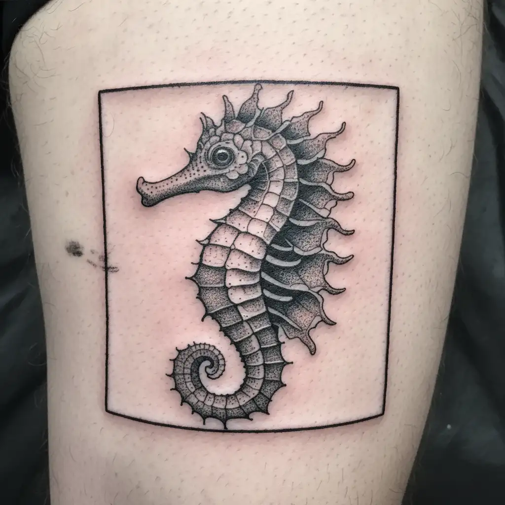 seahorse tattoo design idea