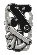pipe wrench tattoo design idea