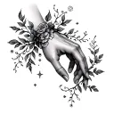 celestial vine hand tattoo tattoo design idea