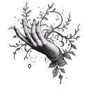 celestial vine hand tattoo tattoo design idea