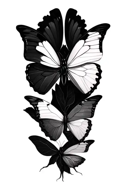 metamorphosis of butterfly  tattoo design idea