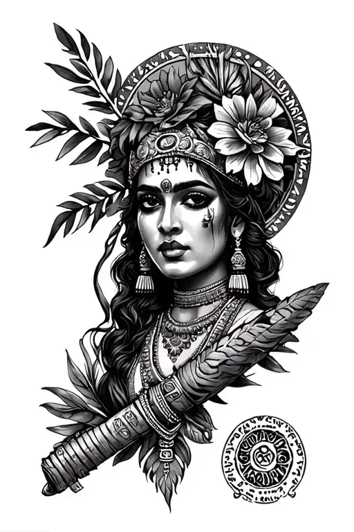 Cuban Santeria incorporating elements tattoo design idea