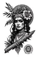 Cuban Santeria incorporating elements tattoo design idea