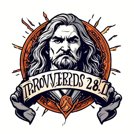 Proverbs 28:1 tattoo design idea