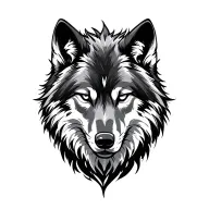 shadow wolf silhouette tattoo design idea