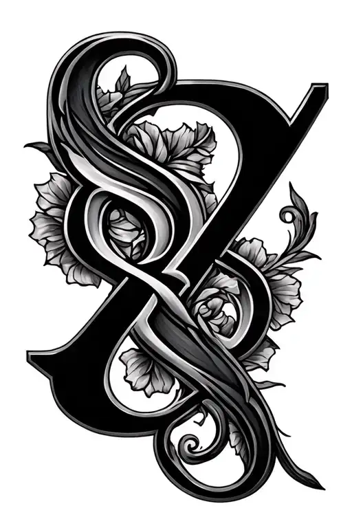 letter S and V, numbers 1,8,2 tattoo design idea
