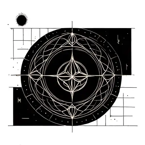 Sacred Geometry with seed of life tattoo design idea