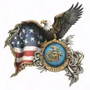 Marine Corps Eagle Globe with signature tattoo design idea