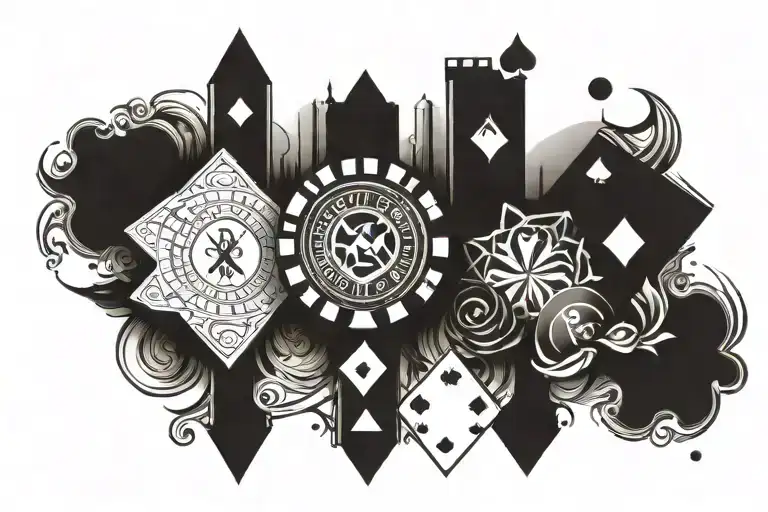 casino tattoo design idea