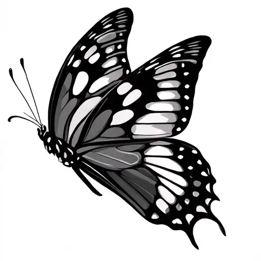 butterfly wings tattoo design idea