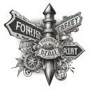 Imagine create forearm tatoo with the following information 13 April 1941 Popsy Dube with street sign design tattoo design idea