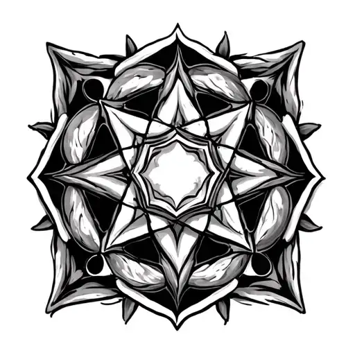 Octagram tattoo design idea