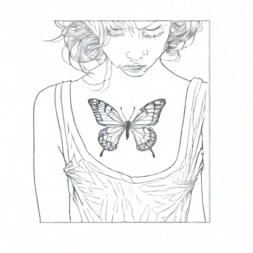 butterfly wings tattoo design idea