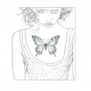 butterfly wings tattoo design idea