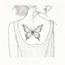 butterfly wings tattoo design idea