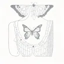 butterfly wings tattoo design idea