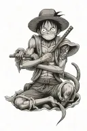 Monkey D Luffy tattoo design idea