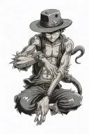 Monkey D Luffy tattoo design idea