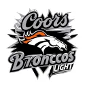 coors light Denver broncos logo in middle tattoo design idea