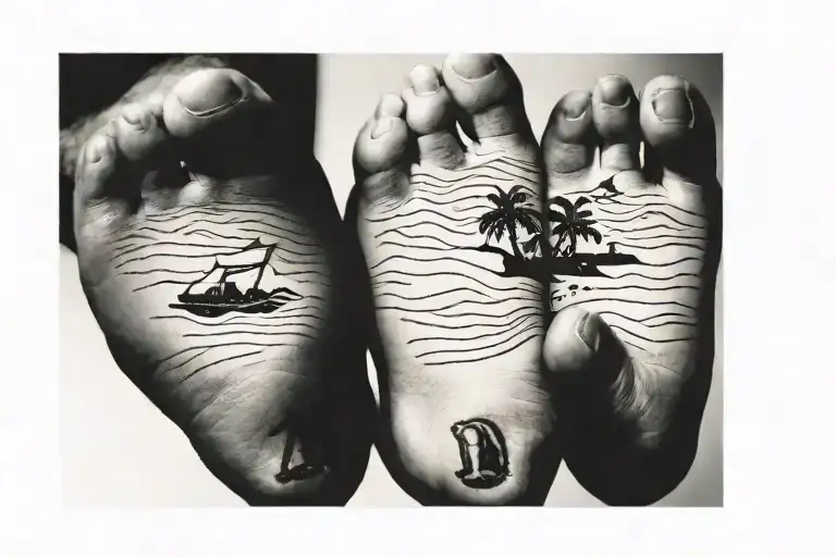 toes in the sand book in my hand tattoo tattoo design idea